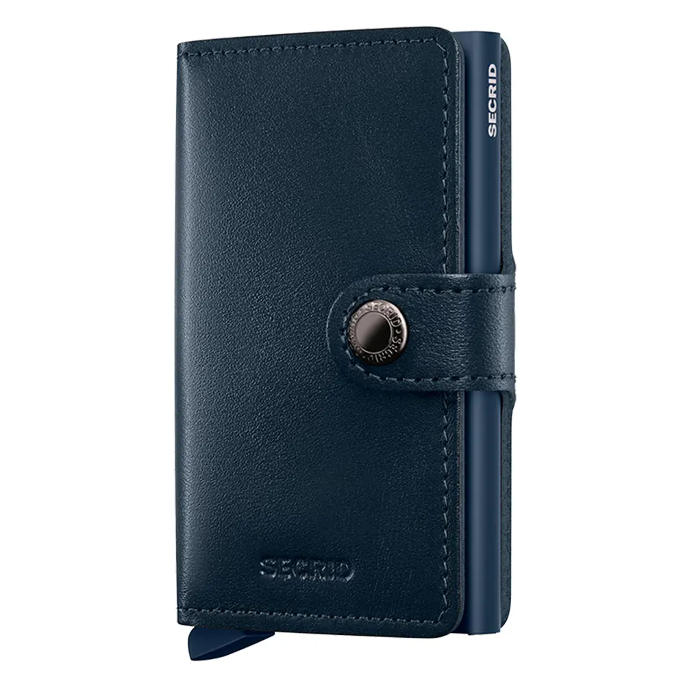 Портфейл SECRID - Mini Original Navy-Navy, естествена кожа, с RFID защита