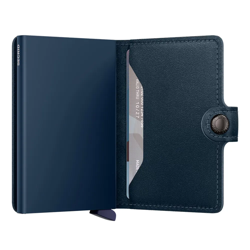 Портфейл SECRID - Mini Original Navy-Navy, естествена кожа, с RFID защита - 3