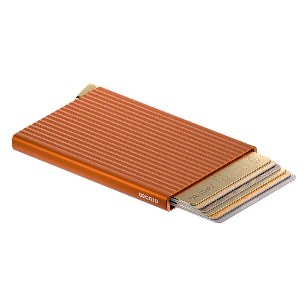 Автоматичен калъф за карти SECRID - Cardprotector+ Fluted Orange, с RFID и NFC защита - 3