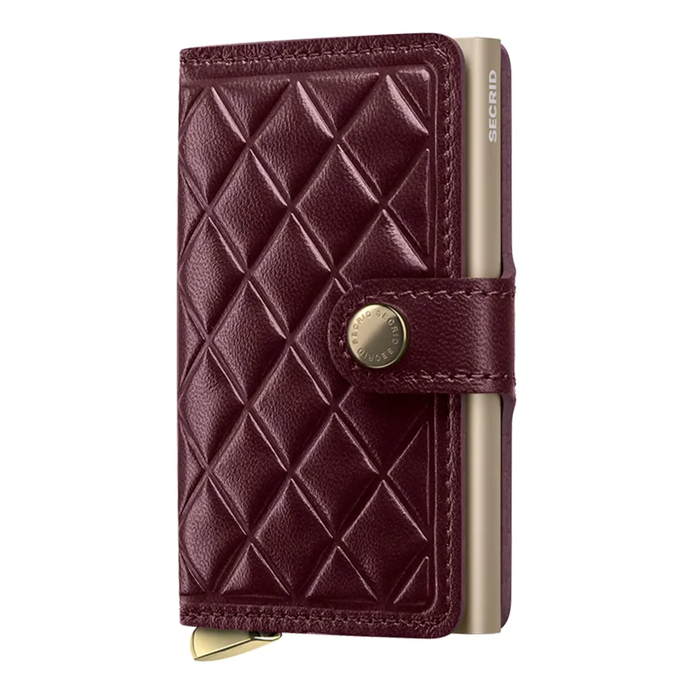 Портфейл SECRID - Mini Premium Emboss Bordeaux, с RFID защита