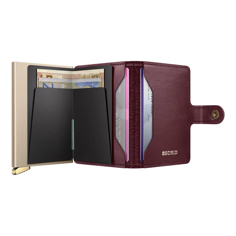 Портфейл SECRID - Mini Premium Emboss Bordeaux, с RFID защита - 4