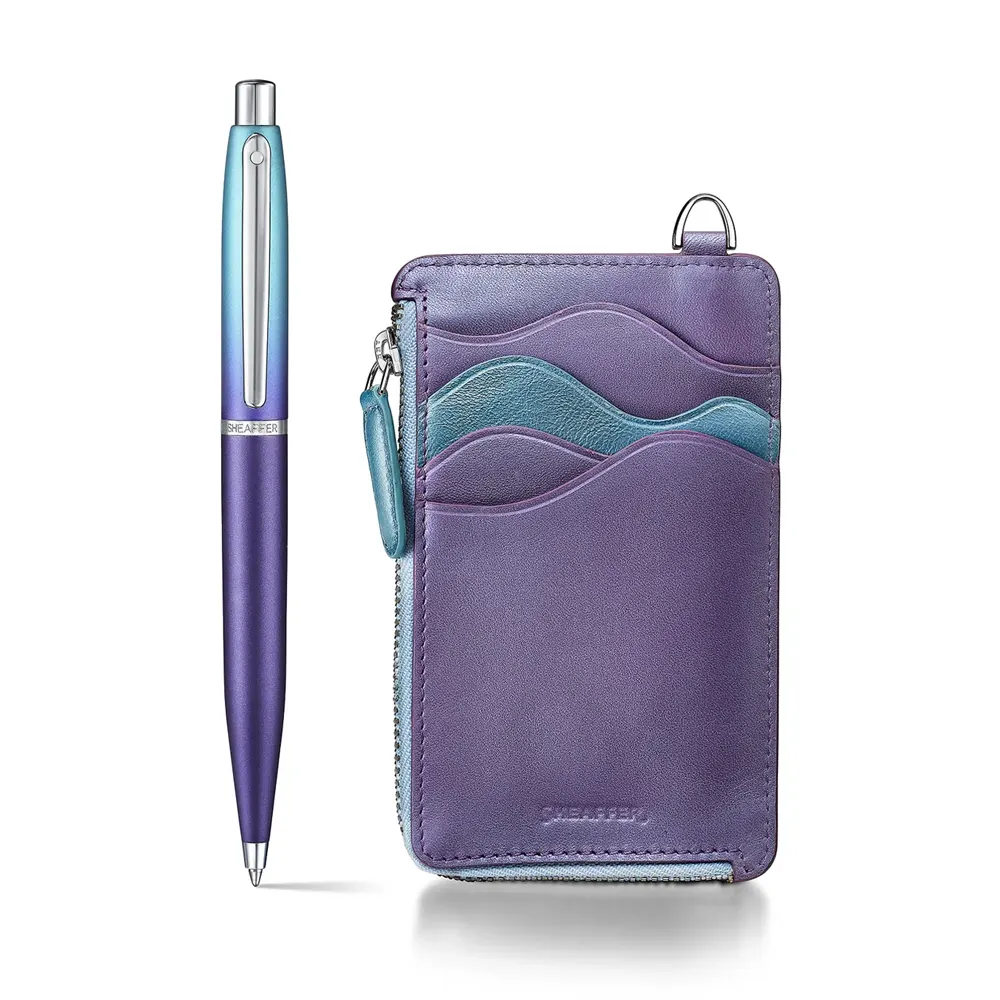 Комплект Sheaffer - VFM Expressions, химикалка и кожен портфейл - 2
