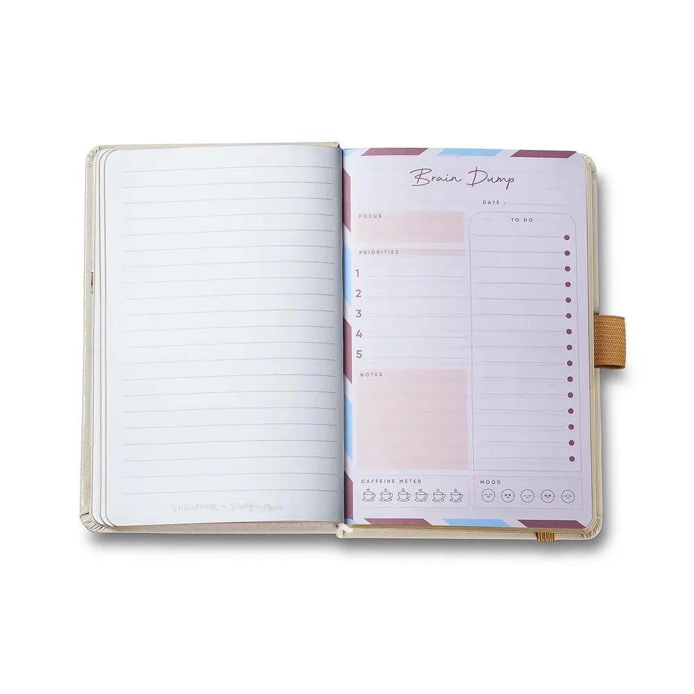 Тефтер Sheaffer - Emily in Paris, А6, линиран, бежов - 6