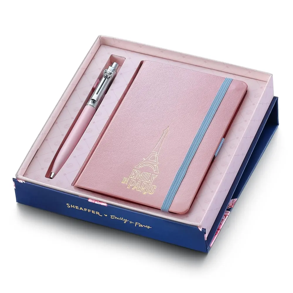 Комплект Sheaffer Sentinel x Emily in Paris - Pink Matte, химикалка и тефтер А6