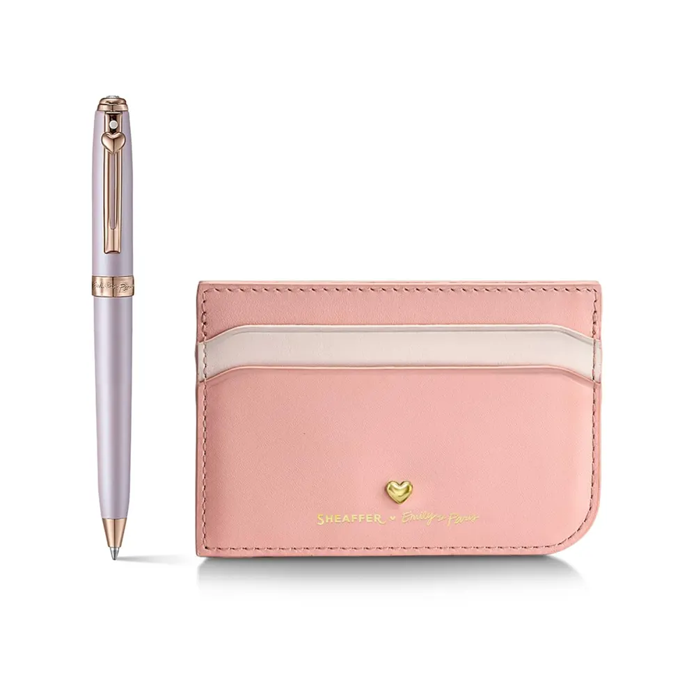 Комплект Sheaffer Prelude Mini x Emily in Paris - Pastel Pink, химикалка и калъф за карти и документи - 2