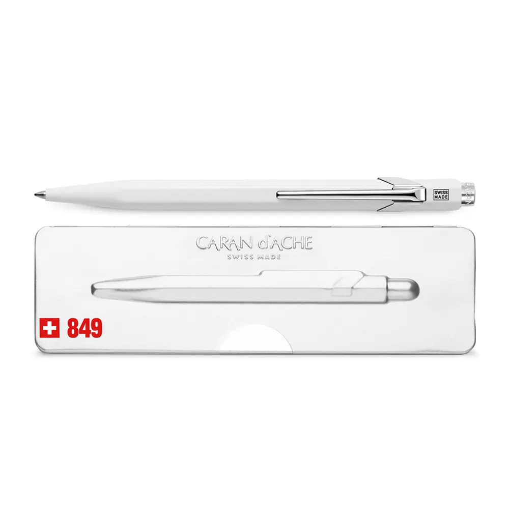 Химикалка Caran d'Ache - 849 Pop Line Collection, Classic Line White - 2