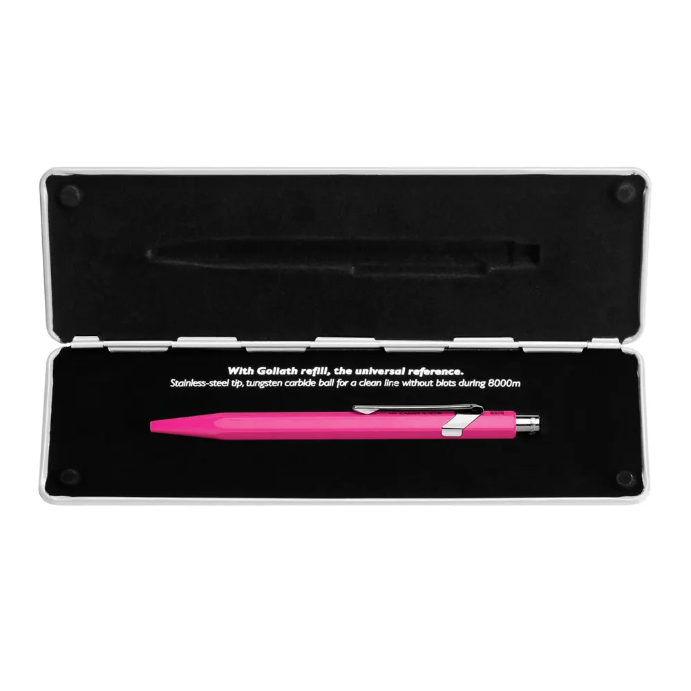 Химикалка Caran d'Ache - 849 Pop Line Collection, Fluorescent Pink - 3