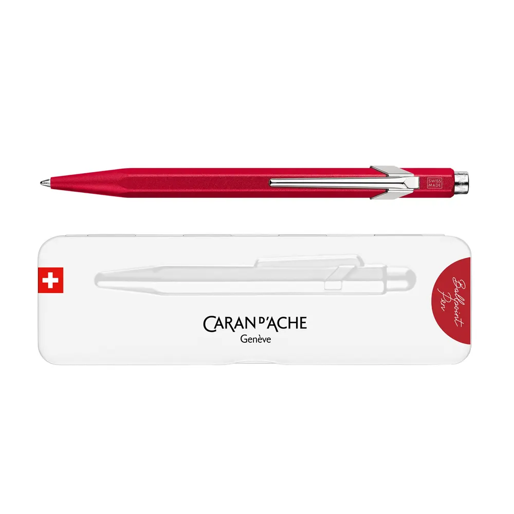 Химикалка Caran D'Ache 849 - Colormat-X, червена - 3
