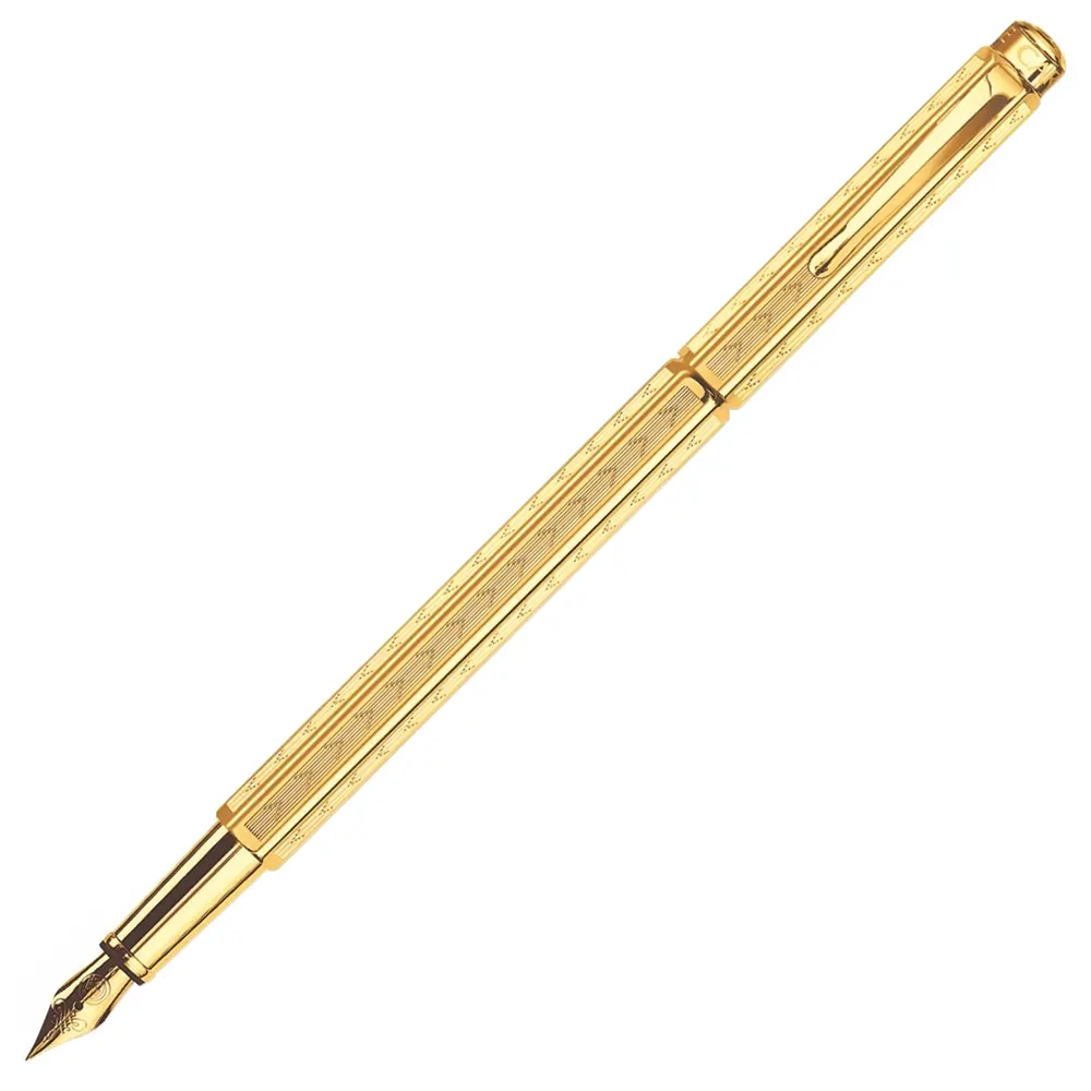 Писалка Caran d'Ache - Ecridor Chevron, златиста, M перо