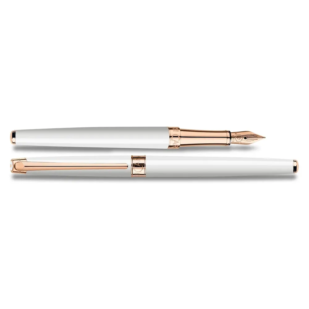 Писалка Caran d'Ache - Leman Slim White Rose Gold, М перо - 2
