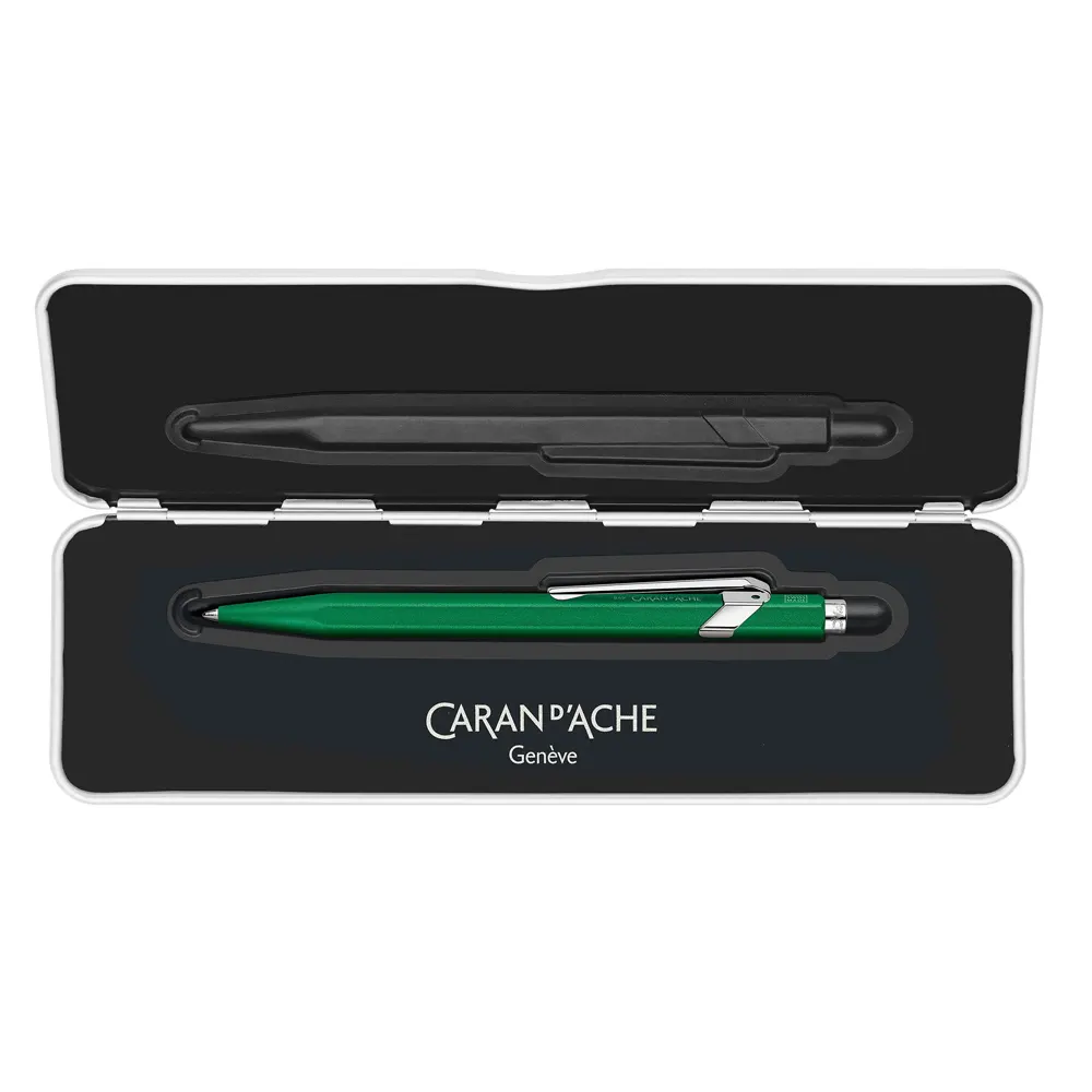 Химикалка Caran D'Ache 849 - Colormat-X, зелена - 4