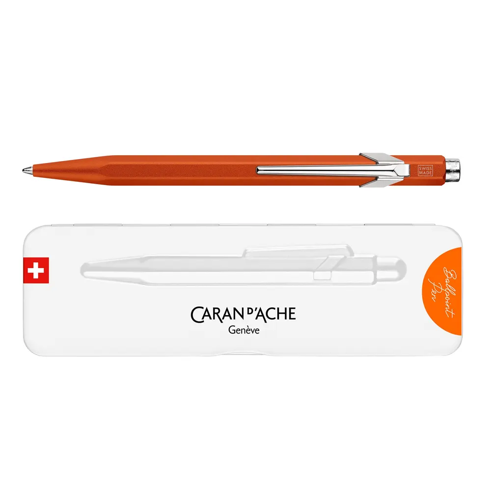 Химикалка Caran D'Ache 849 - Colormat-X, оранжева - 3