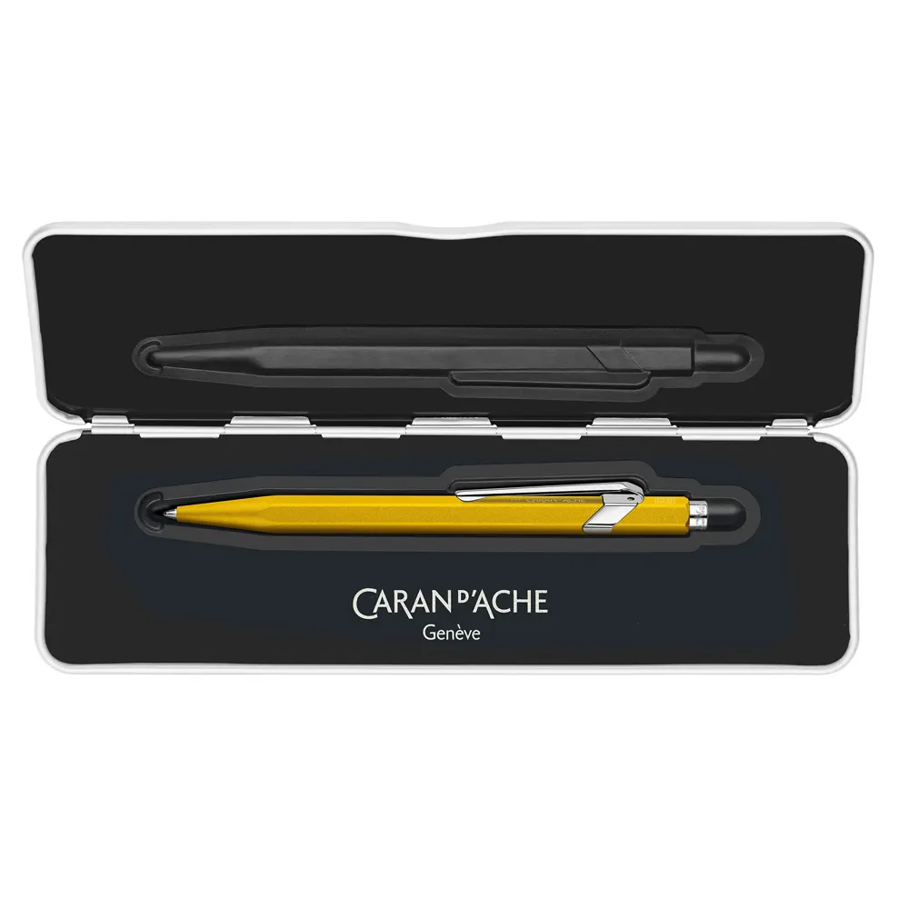 Химикалка Caran D'Ache 849 - Colormat-X, жълта - 4