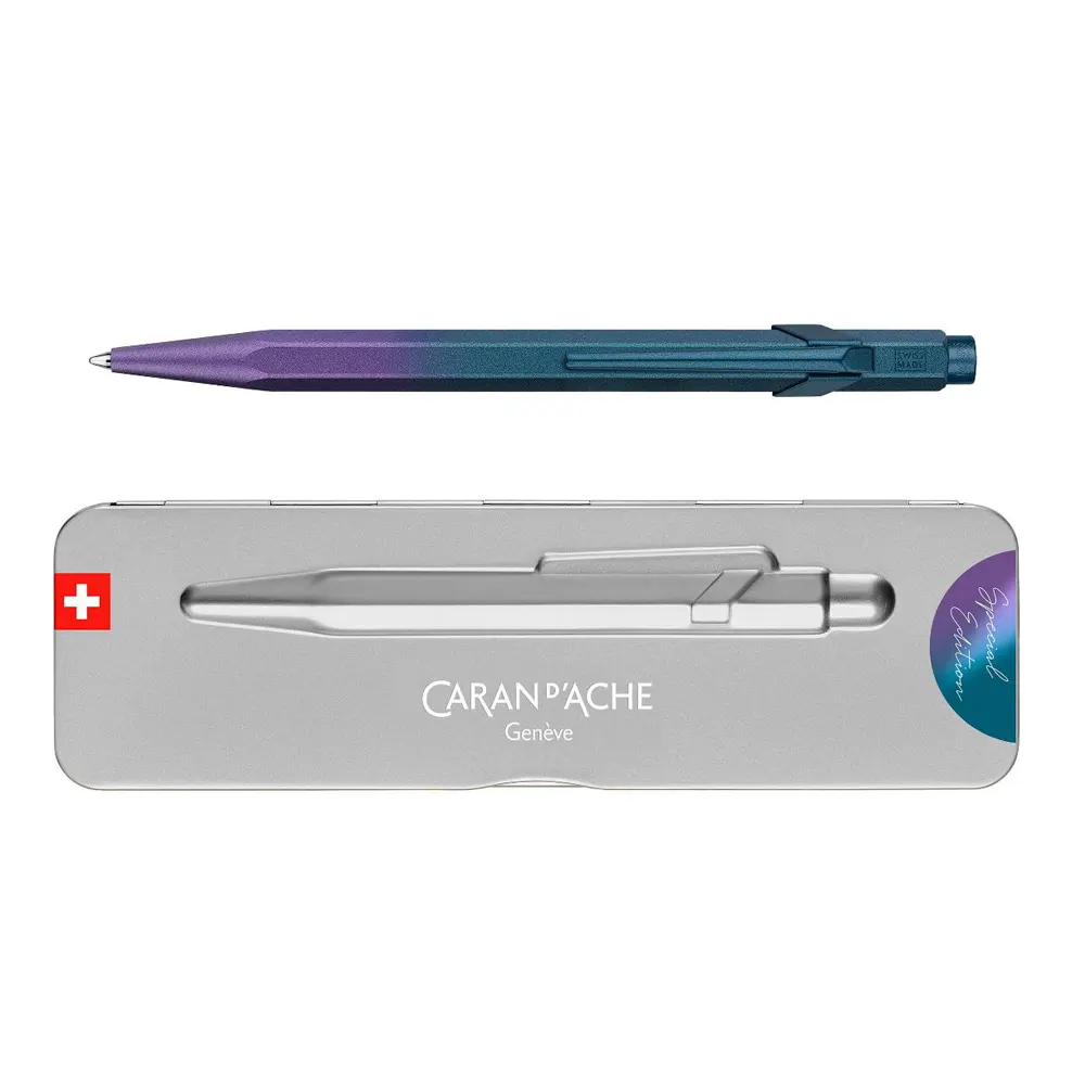 Химикалка Caran d'Ache 849 - Claim Your Style Special Edition, Purple Ocean - 3
