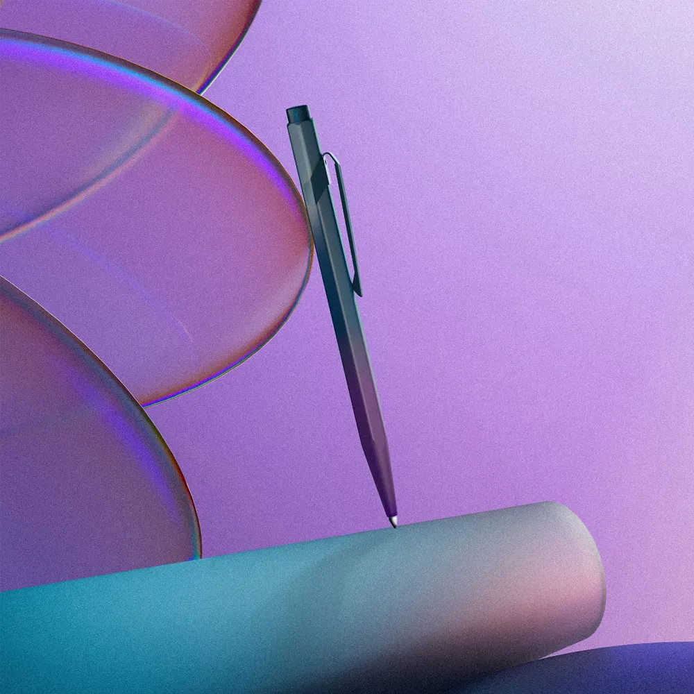 Химикалка Caran d'Ache 849 - Claim Your Style Special Edition, Purple Ocean - 5