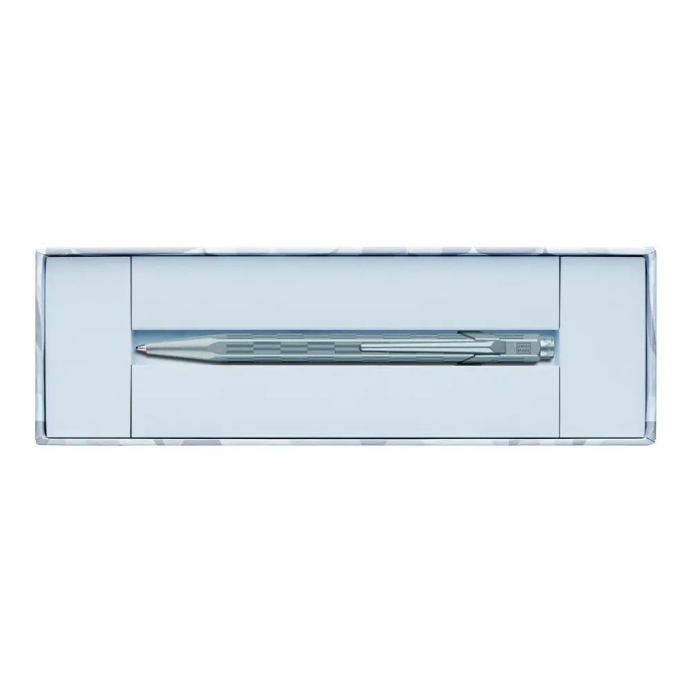 Химикалка Caran d'Ache 849 - Alpine Frost Special Edition, синя - 4