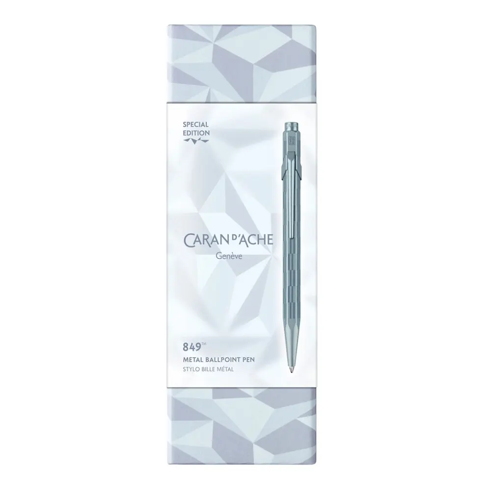 Химикалка Caran d'Ache 849 - Alpine Frost Special Edition, синя - 3