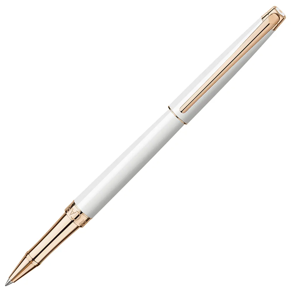 Ролер Caran d'Ache - Leman Slim White Rose Gold