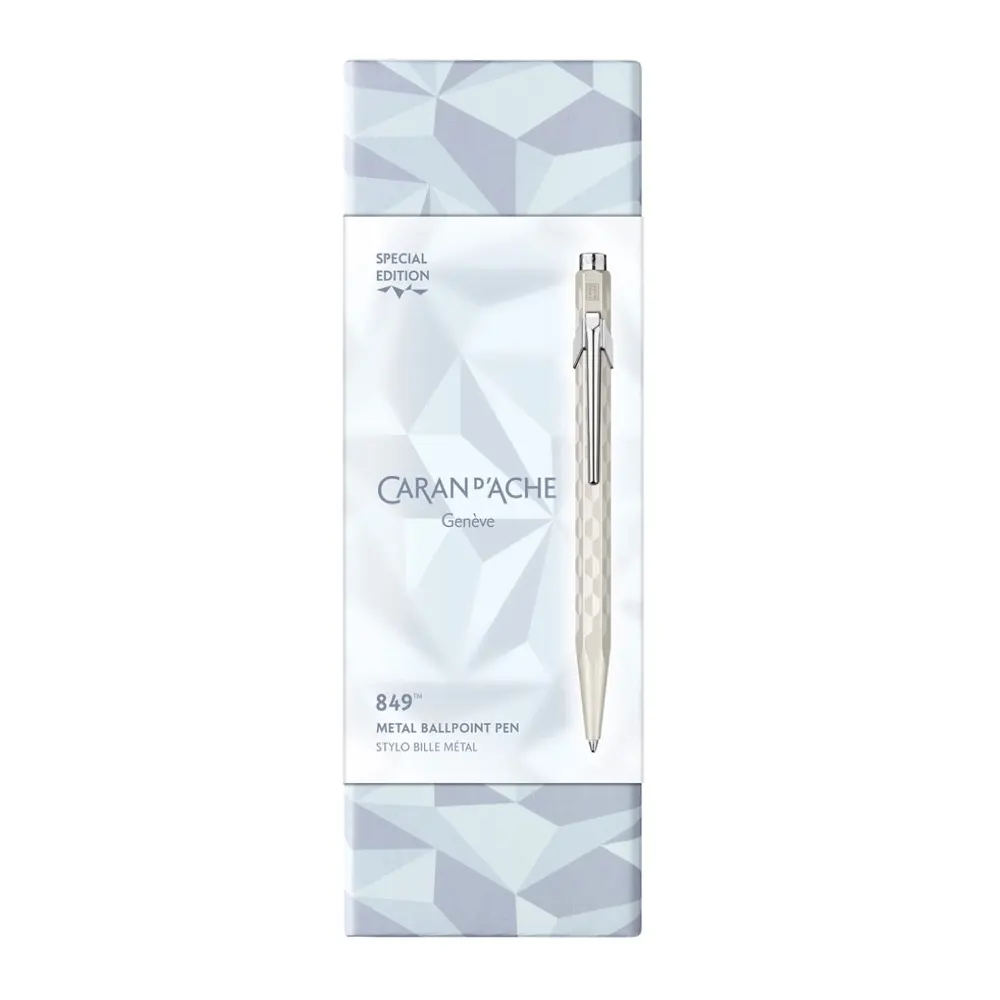 Химикалка Caran d'Ache 849 - Alpine Frost Special Edition, бяла - 3