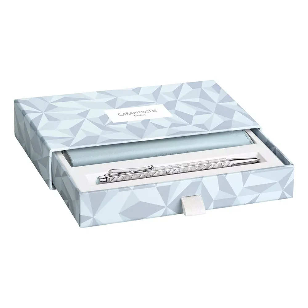 Комплект Caran d'Ache Ecridor - Alpine Frost & Polar Bear, химикалка и калъф - 5