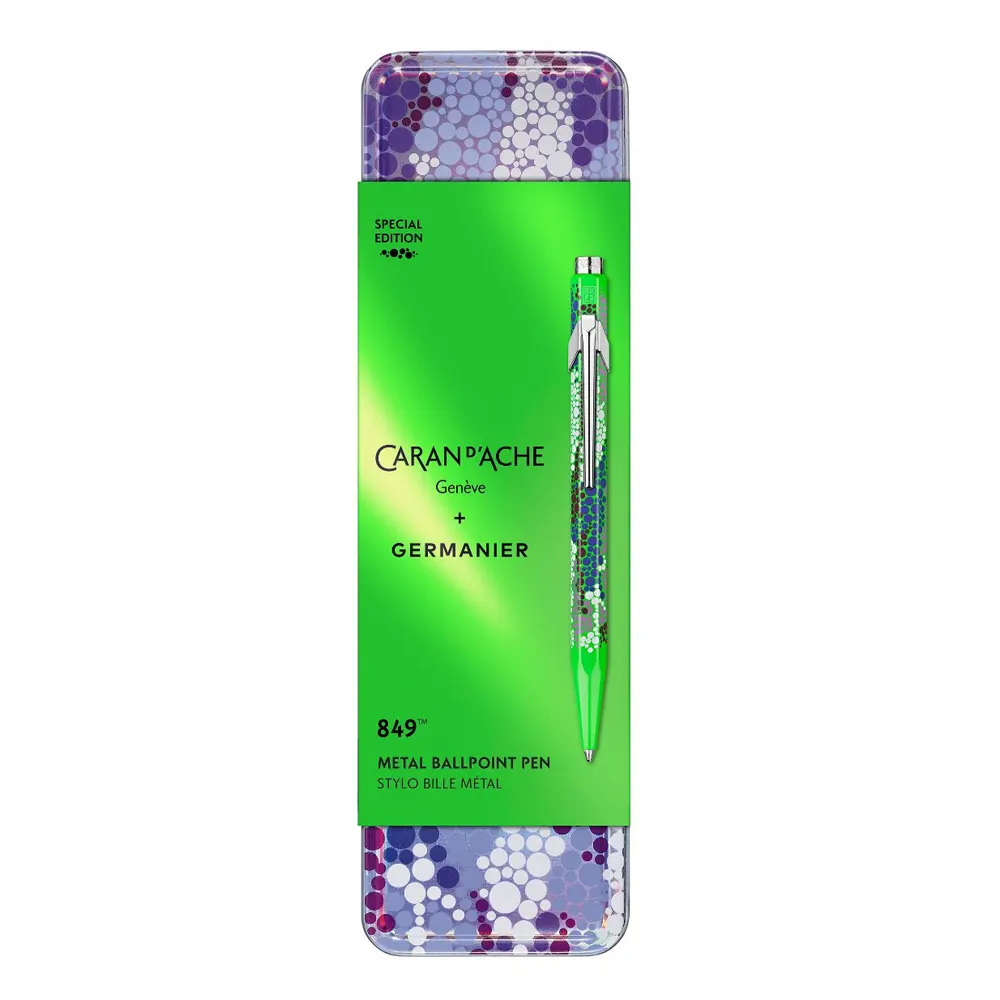 Химикалка Caran d'Ache 849 - Germanier Les Fulgureuses Special Edition, зелена - 4