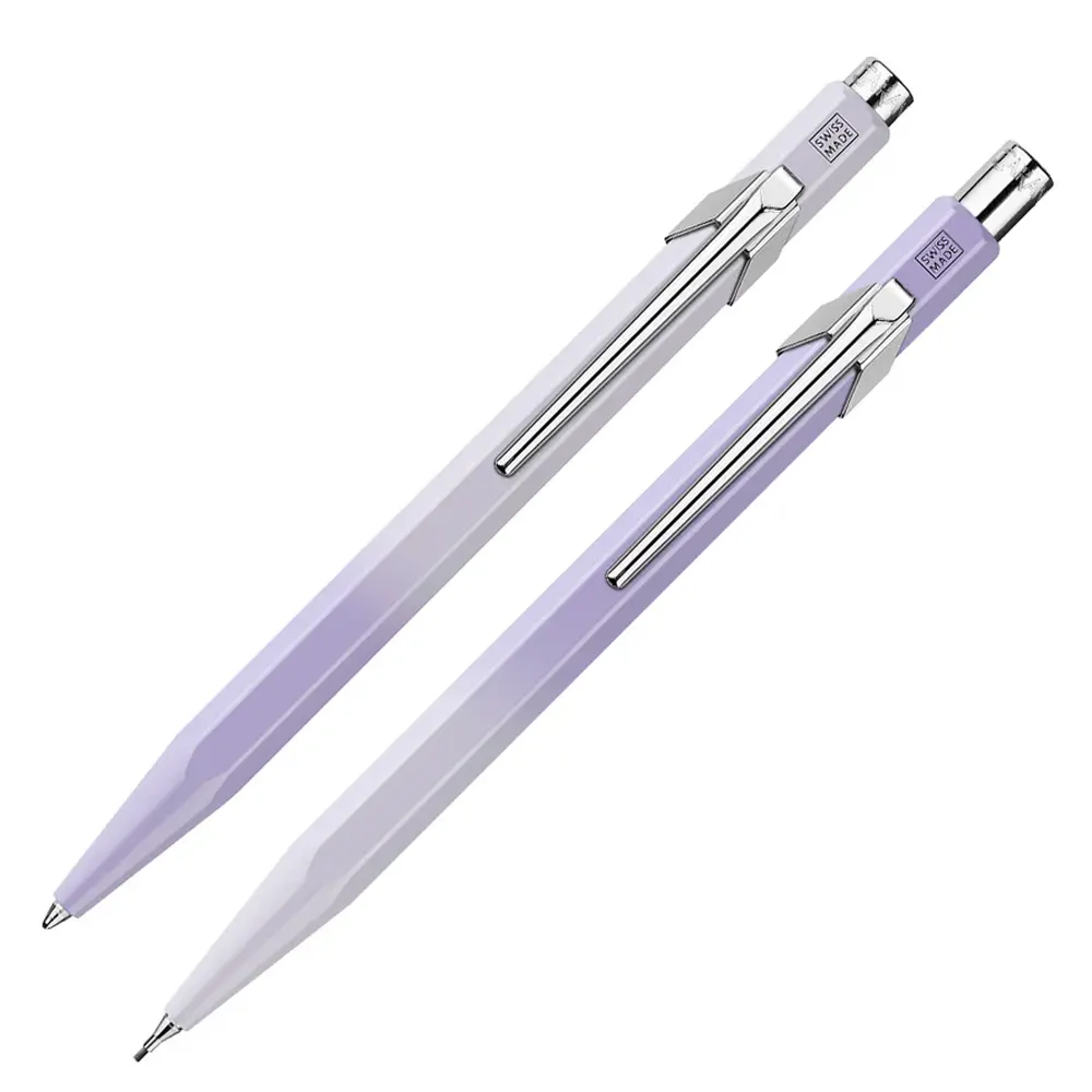 Комплект Caran d'Ache 849 - Blooming Lavender Special Edition, химикалка и автоматичен молив