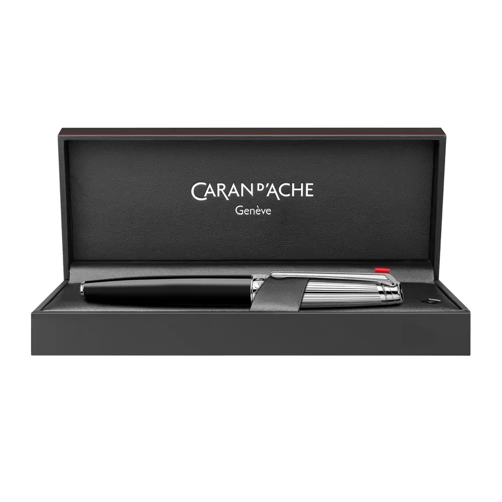 Ролер Caran d'Ache - Leman Bicolor Black/Silver - 3