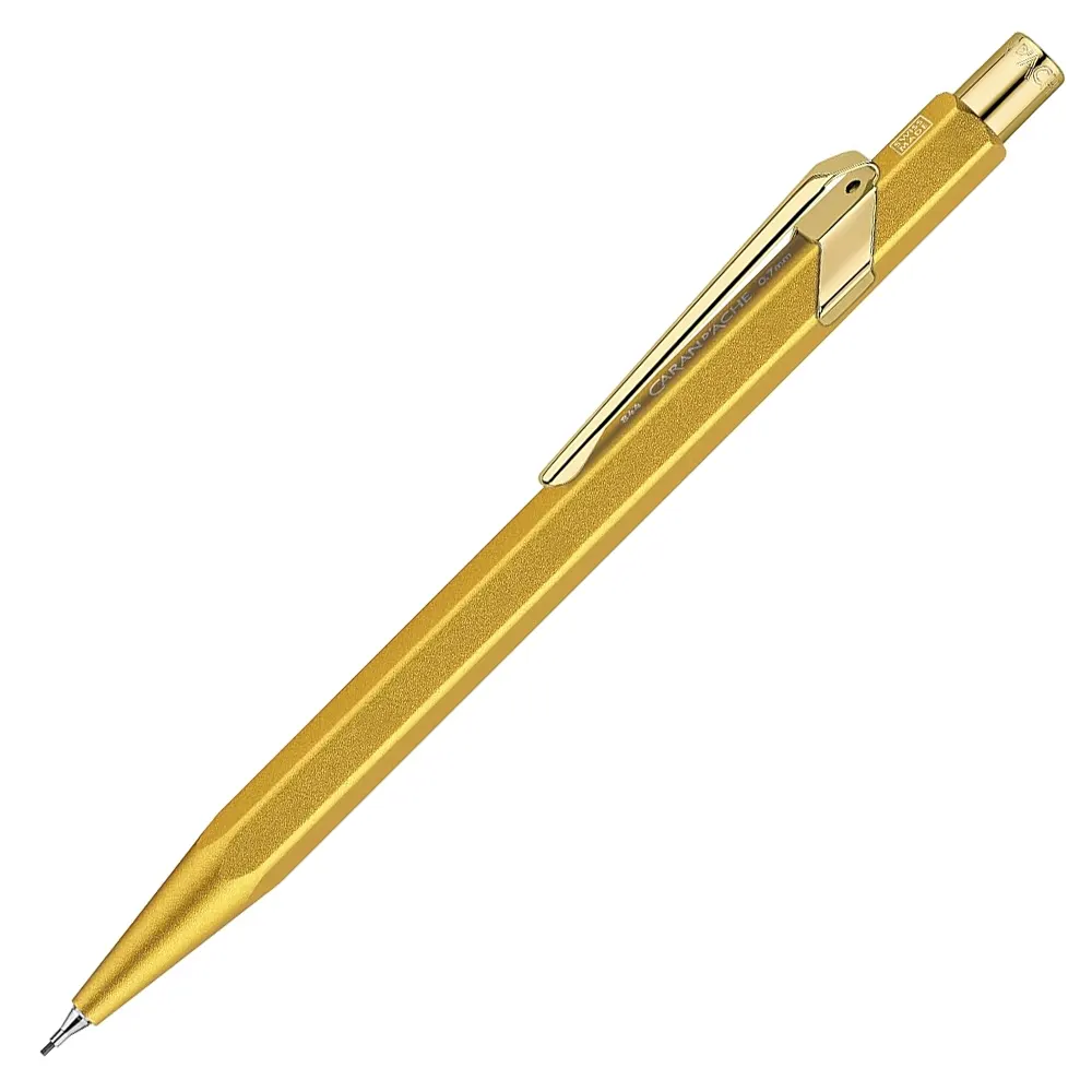 Автоматичен молив Caran d'Ache - 844, златист - 2
