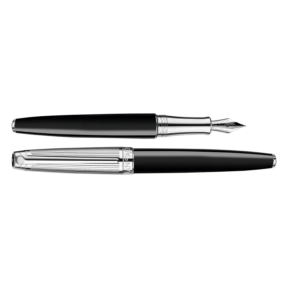 Писалка Caran d'Ache - Leman Bicolor Black/Silver, М перо - 2