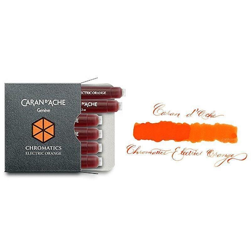 Патрончета за писалки Caran d'Ache - Chromatics, оранжев цвят