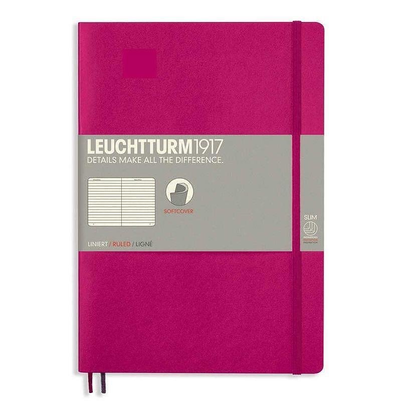 Тефтер B5 Leuchtturm1917 Notebook Composition Berry, мека корица, на редове