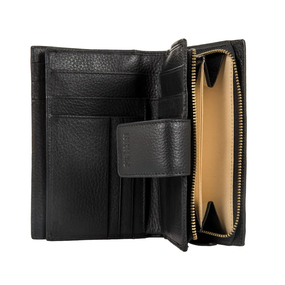 Дамски портфейл Bric's - Marmolada Purse, с копче, RFID защита, черен - 4