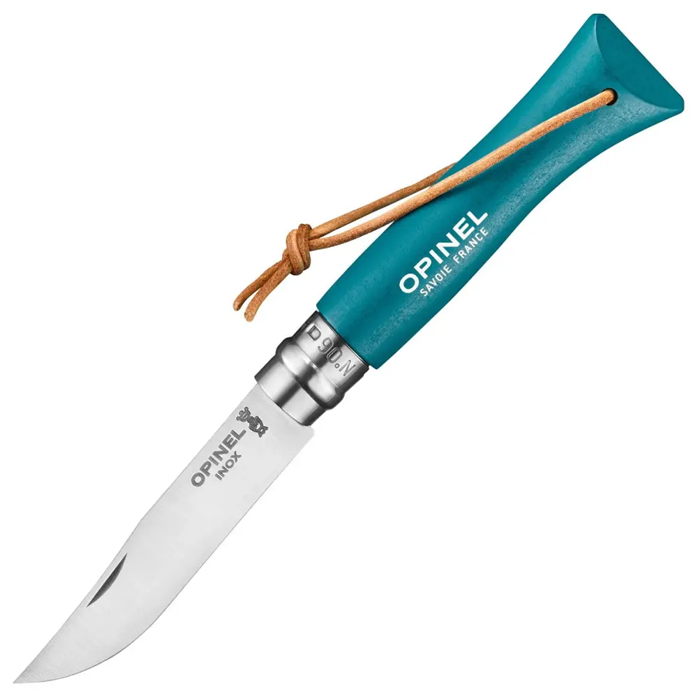 Сгъваем нож Opinel №6 Bushwhacker Turquoise, острие 7 см