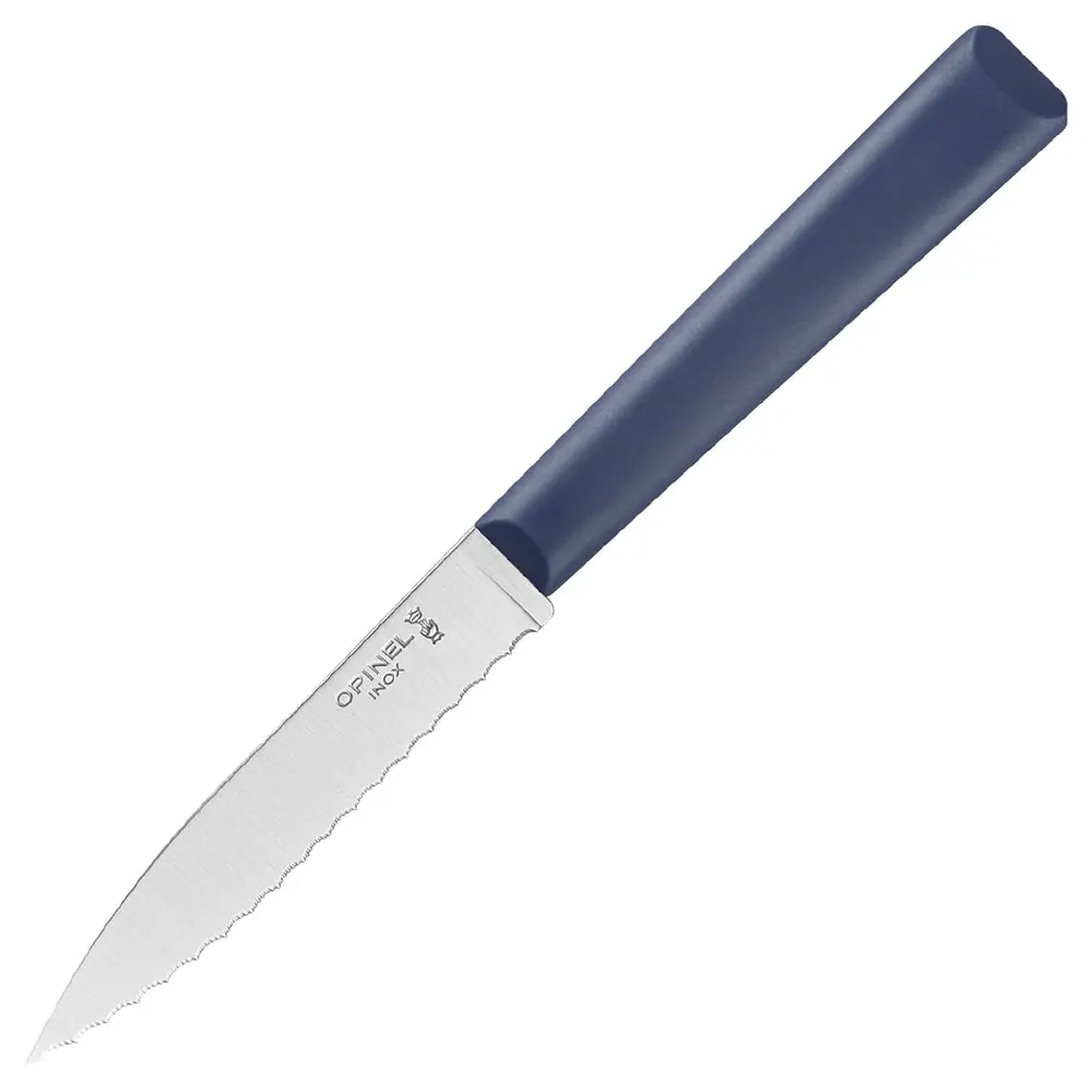 Кухненски нож Opinel Essentiels+ №313, с 10 см назъбено острие, син