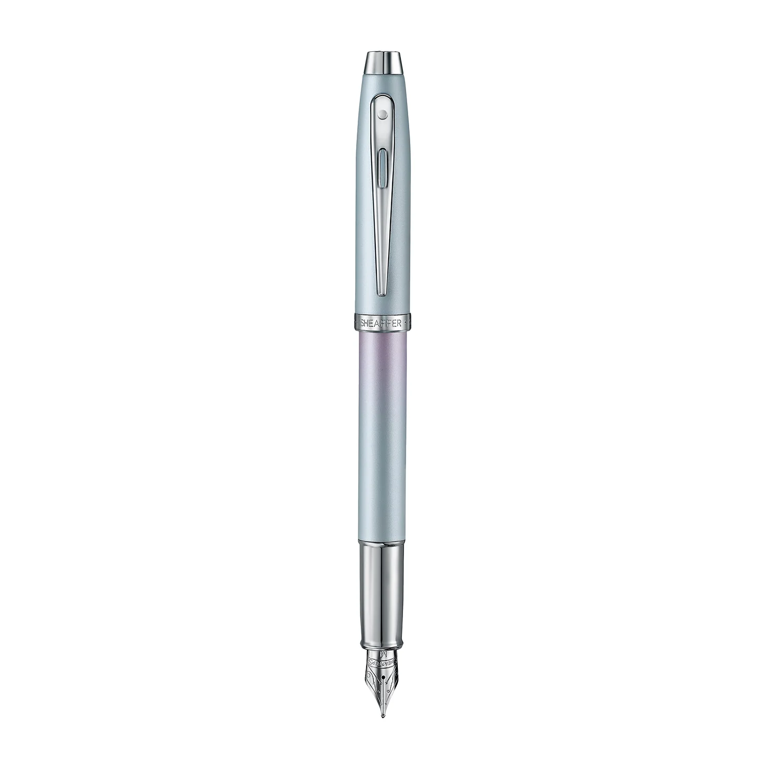 Писалка Sheaffer 100 - Expressions, Chrome-Plated Trims, синя/розова, F перо - 3