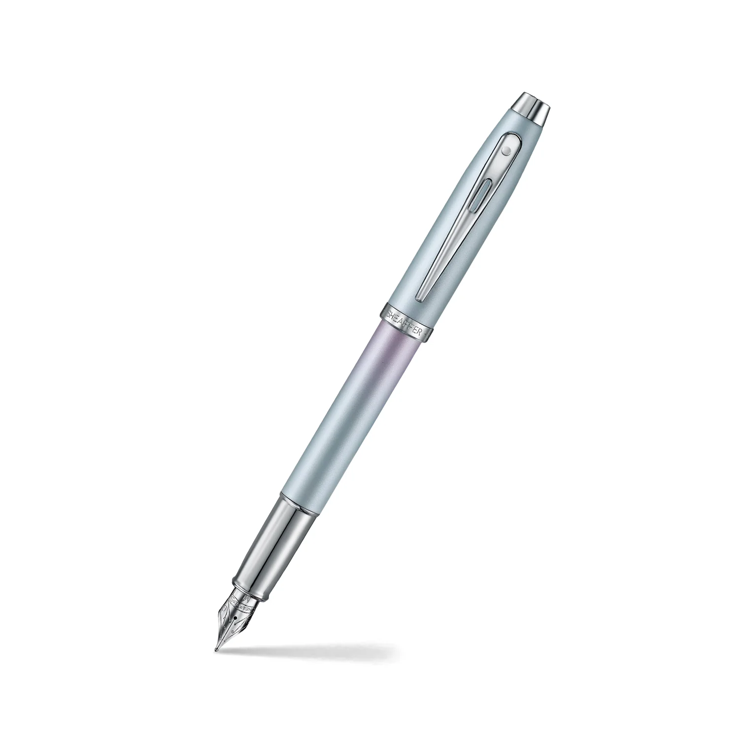 Писалка Sheaffer 100 - Expressions, Chrome-Plated Trims, синя/розова, F перо - 5