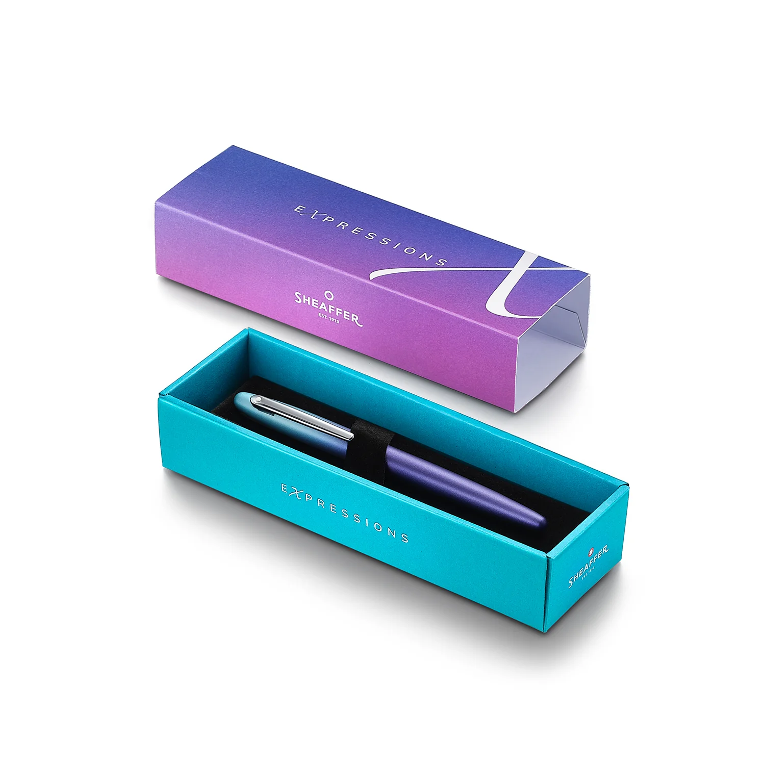 Писалка Sheaffer VFM - Expressions with Chrome-Plated Trims, синя/лилава, F перо - 7