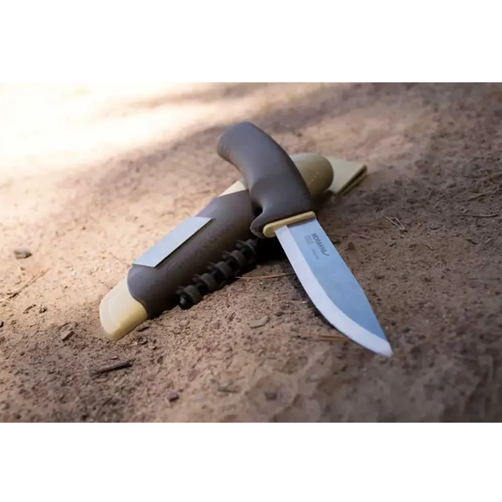 Тактически нож Mora - Bushcraft Survival (S) - Desert, острие 10.9 см, с точило и магнезиева запалка - 3