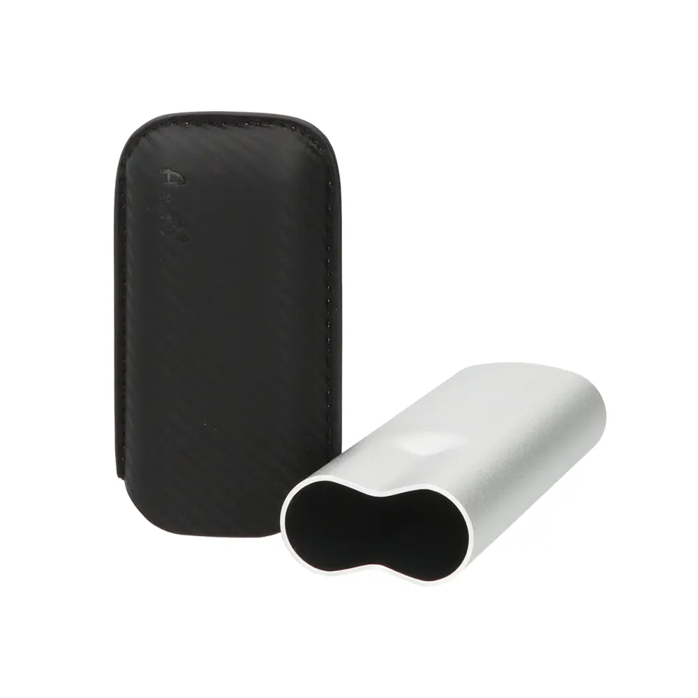 Калъф за 2 пури Angelo - PU Carbon, черен - 2
