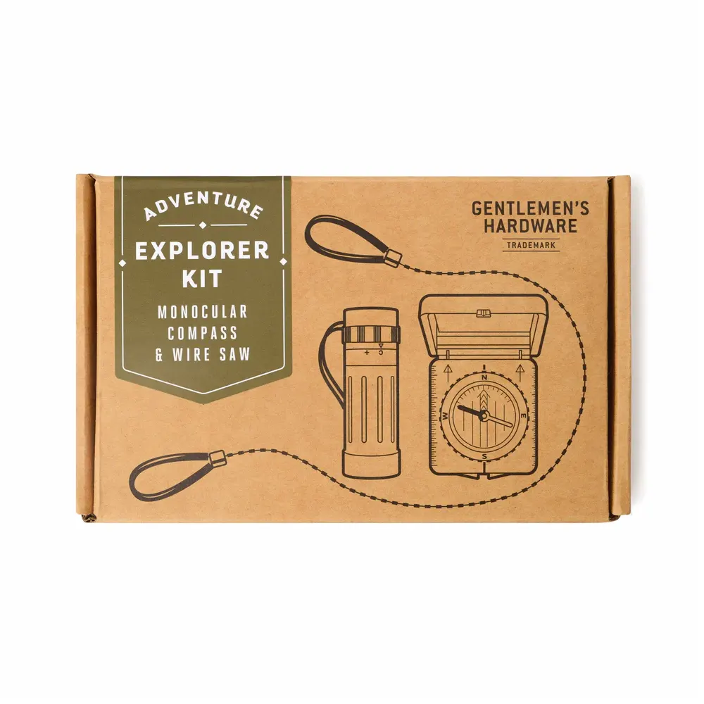 Изследователски комплект The Gentlemen's Hardware - Explorer Kit, компас, монокъл и въжен трион
