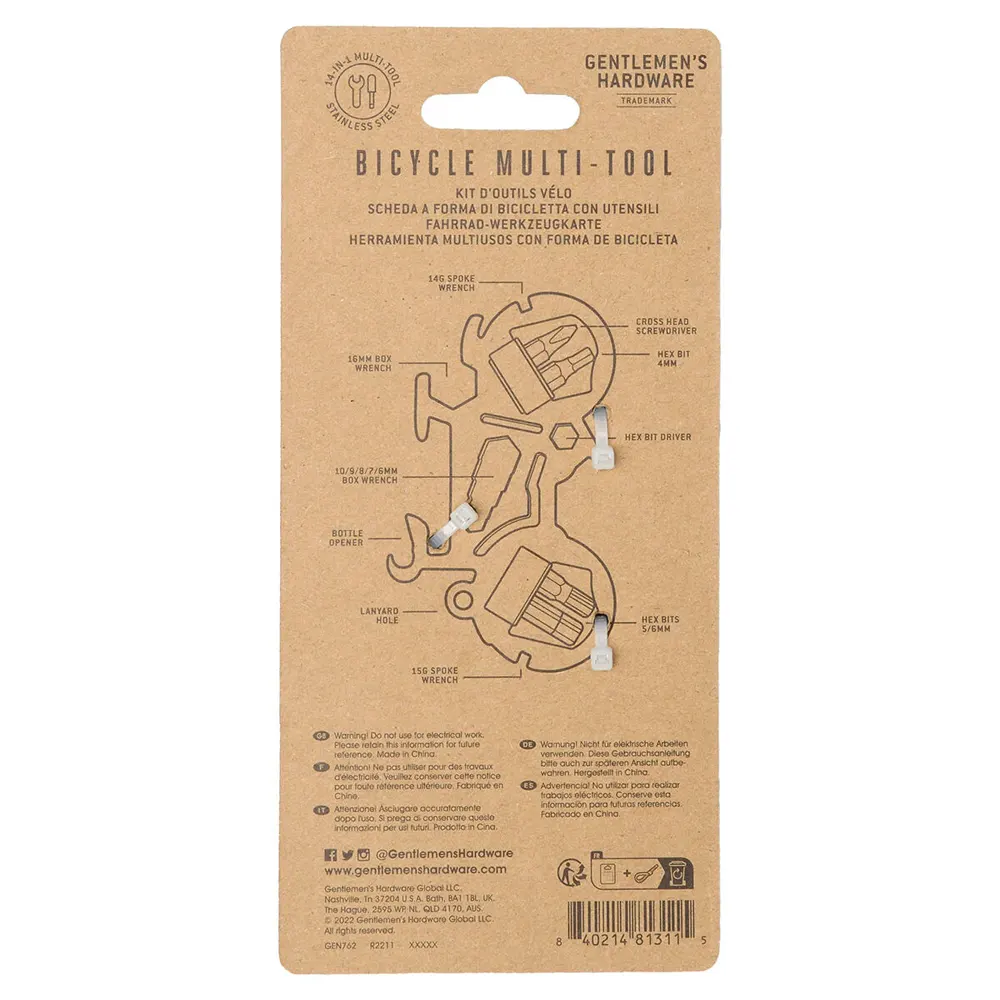 Мултифункционален инструмент Gentlemen's Hardware - Bicycle - 4