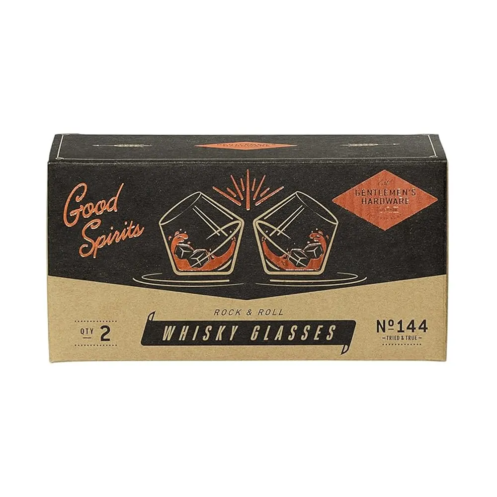 Комплект чаши за уиски Gentlemen's Hardware - Rocking Glasses, 2 х 230 мл - 2