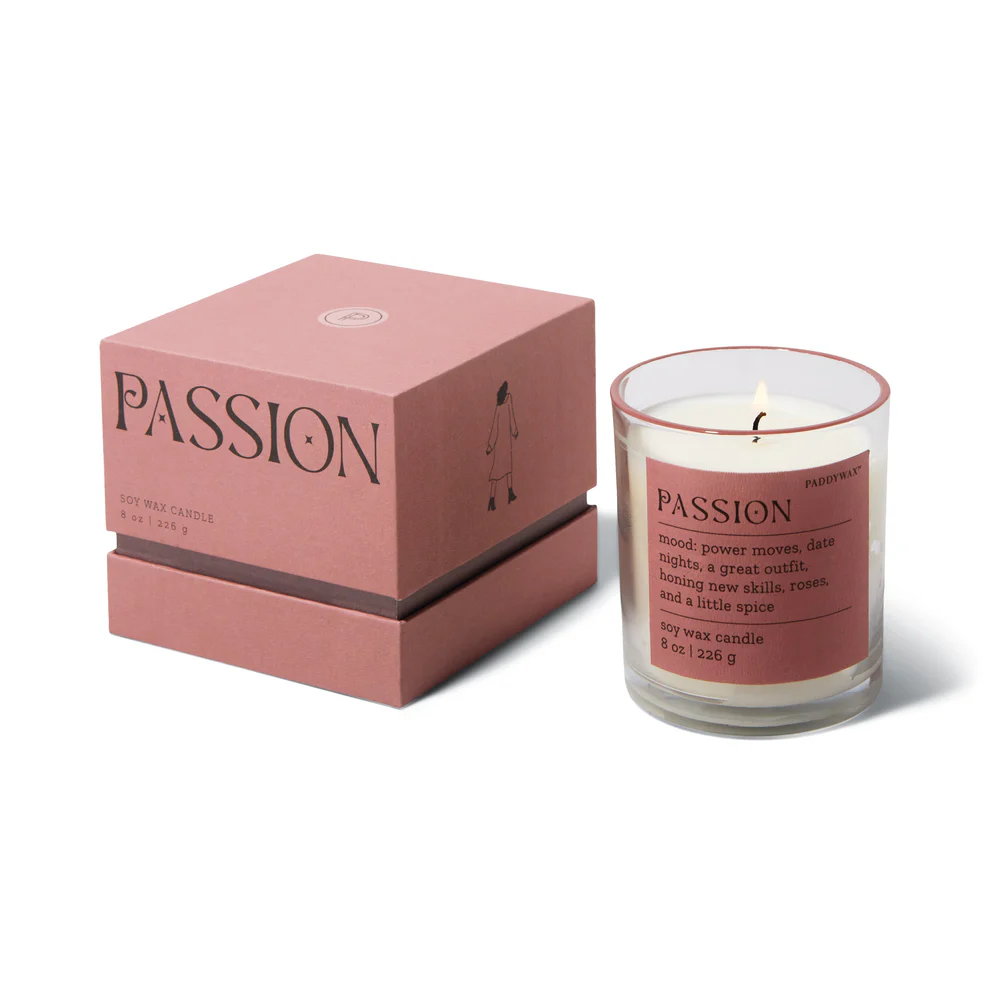 Ароматна свещ Paddywax Mood: Passion - Saffron Rose, 226 гр