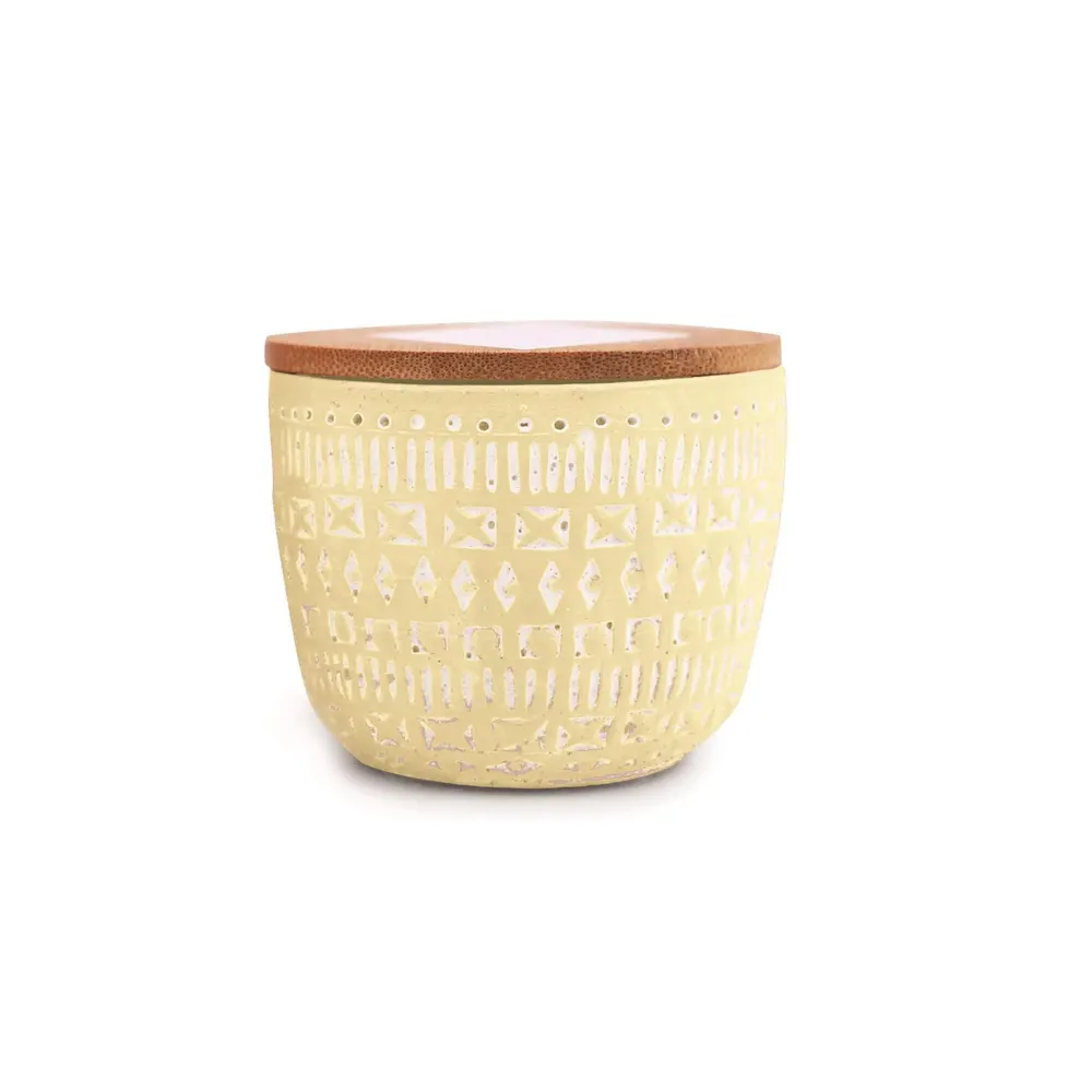 Ароматна свещ Paddywax Sonora - Fresh Lemon, жълта, 85 гр