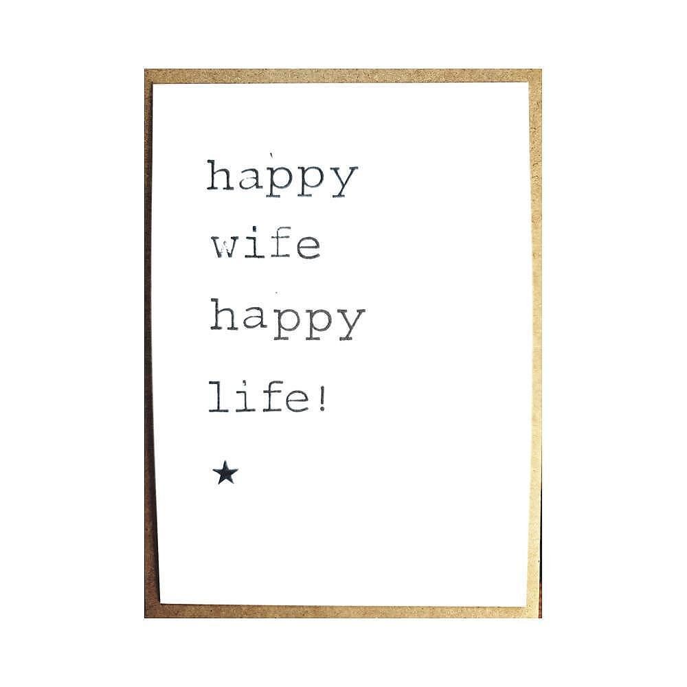 Картичка Happy wife happy life!