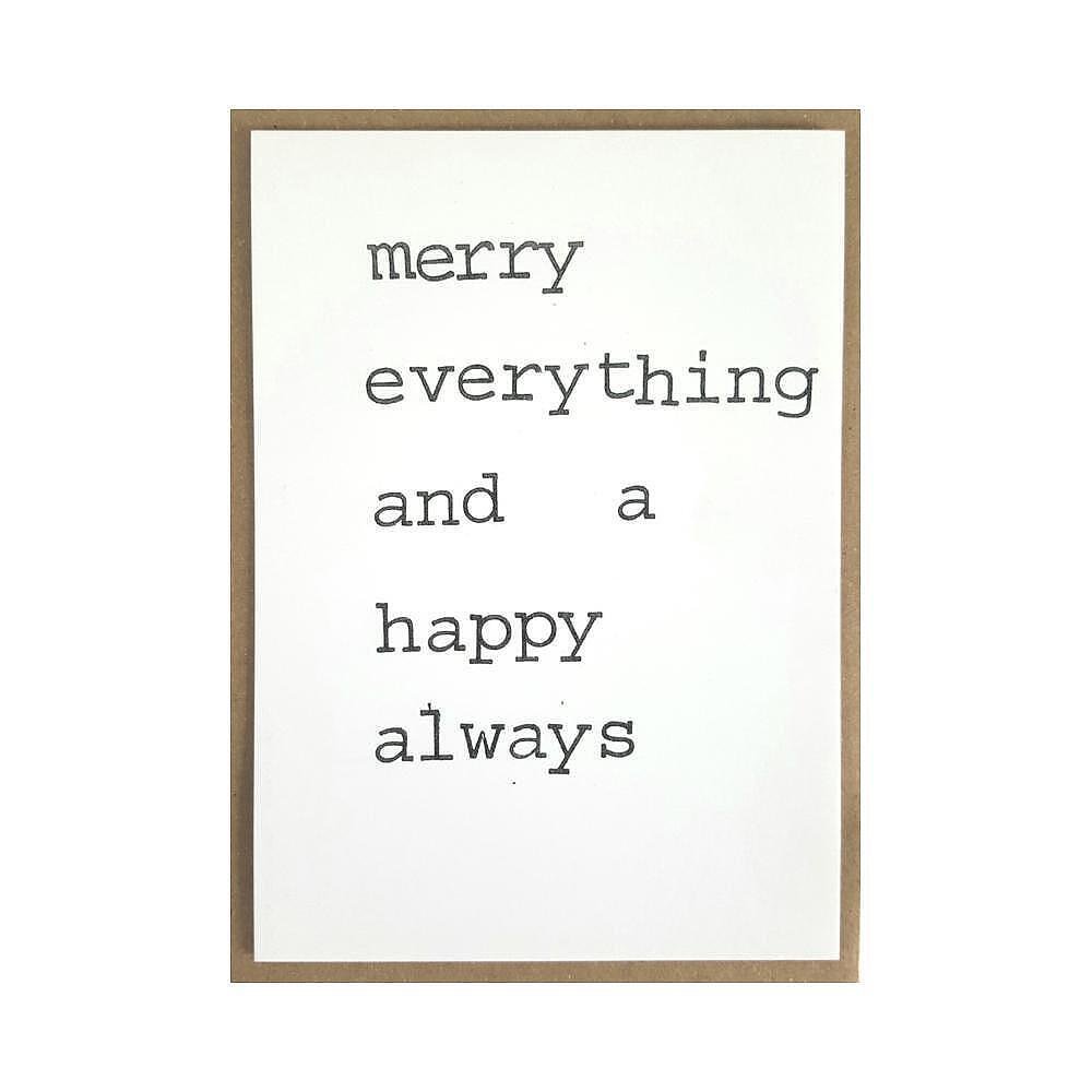 Картичка Merry everything and a happy always
