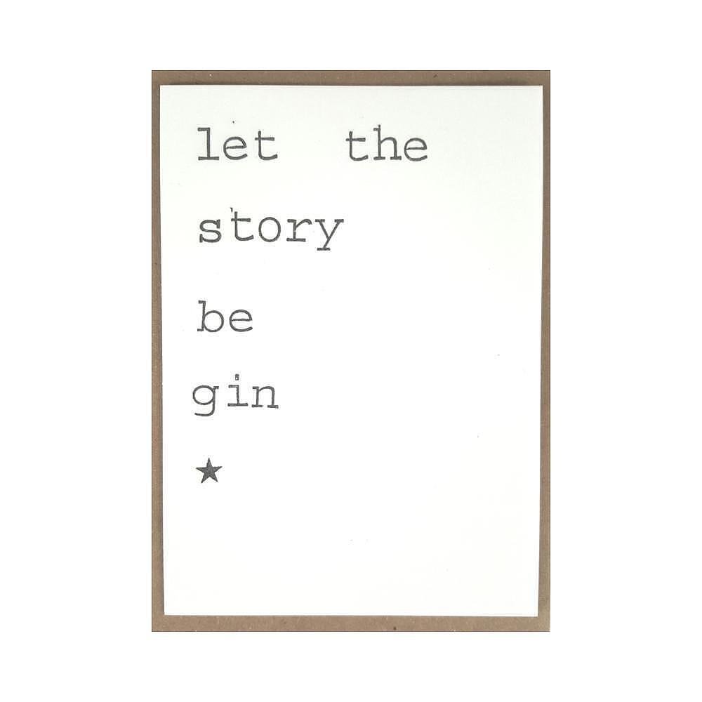 Картичка Let the story be gin