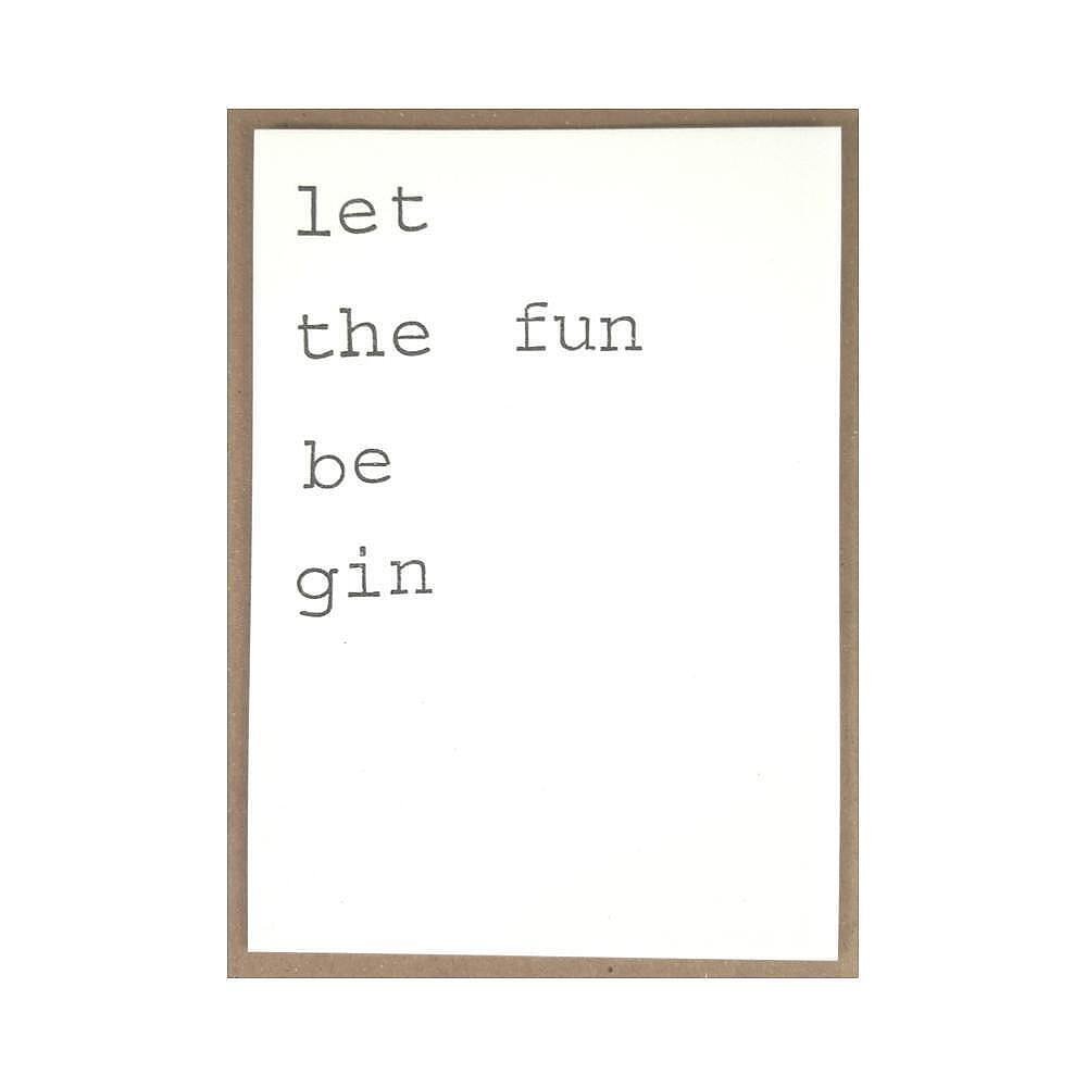 Картичка Let the fun be gin