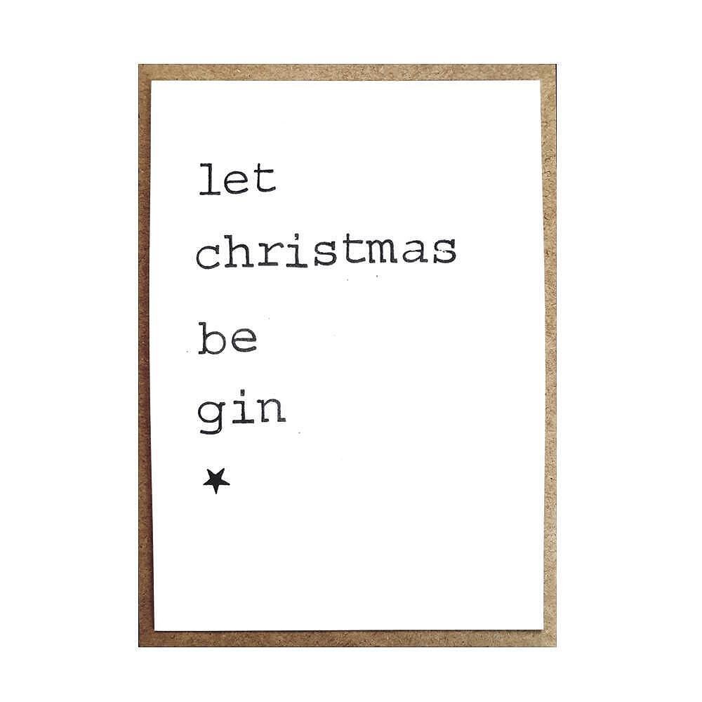 Картичка Let Christmas be gin