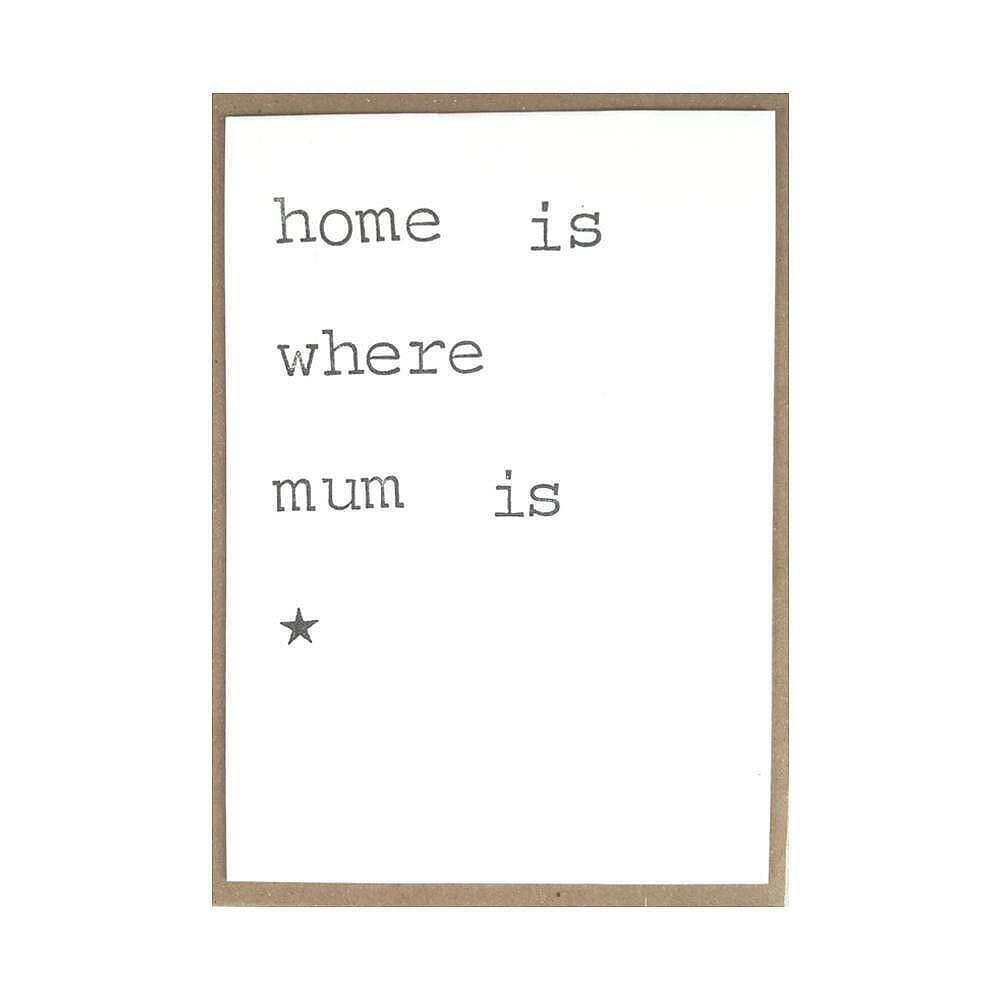 Картичка Home is where mum is